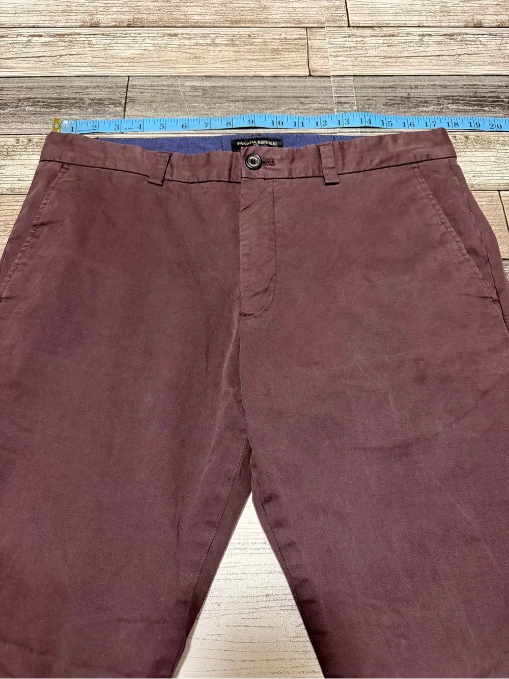 Banana Republic Fulton Skinny Chino Pants Men’s 34x30 Purple Ish Stretch READ